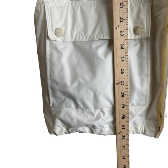 ERMENEGILDO ZEGNA Yachting Microtene 10000 Men’s White Down Jacket Size S Hooded - Picture 3 of 11